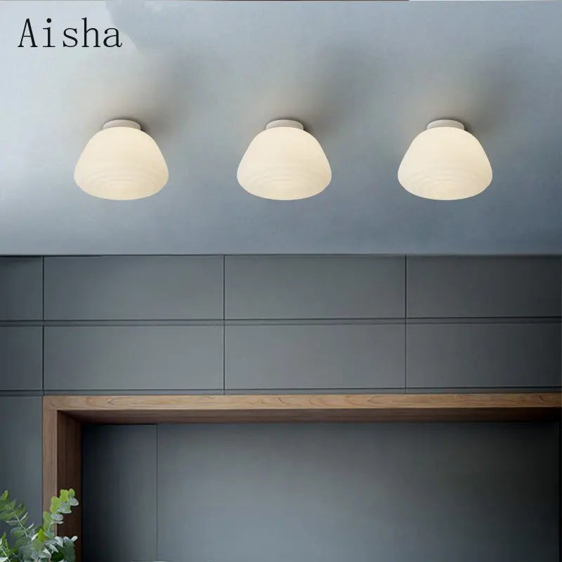 Nordic glass ceiling light pendant for modern interiors - vue 4 sur 8