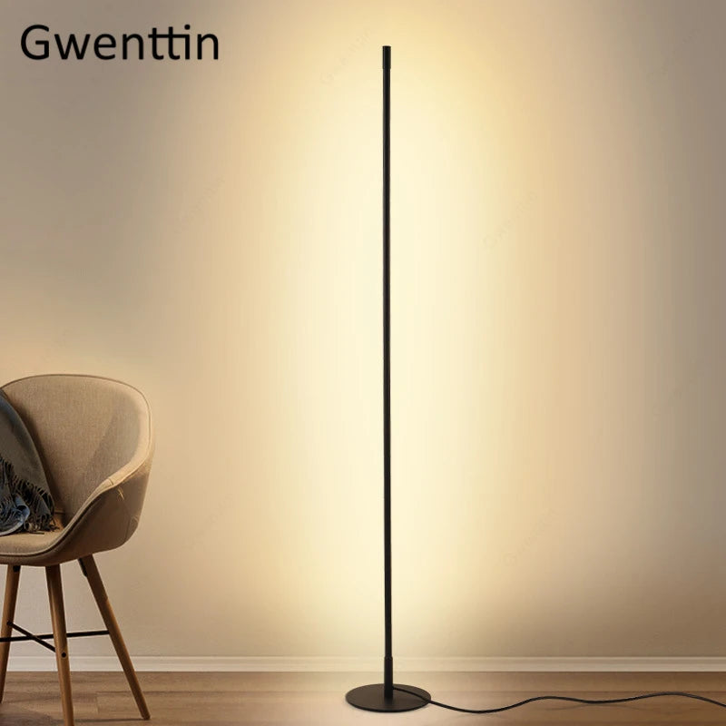 Minimalist nordic style LED floor lamp for elegant interiors