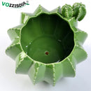 Creative ceramic pots for decorative cacti and bonsai
