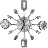 Large Kitchen Wall Clocks with Spoons and Forks,Great Home Decor and Nice Gifts,Wall Clock Creativ Tableware Wall Clock