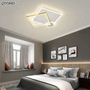 Modern LED wrought iron and acrylic ceiling light for living room, dining room, bedroom, or hallway