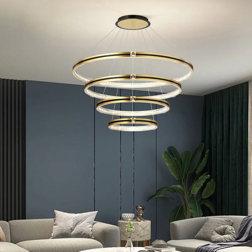 Modern crystal chandelier for hall and luxury restaurant - vue 3 sur 17