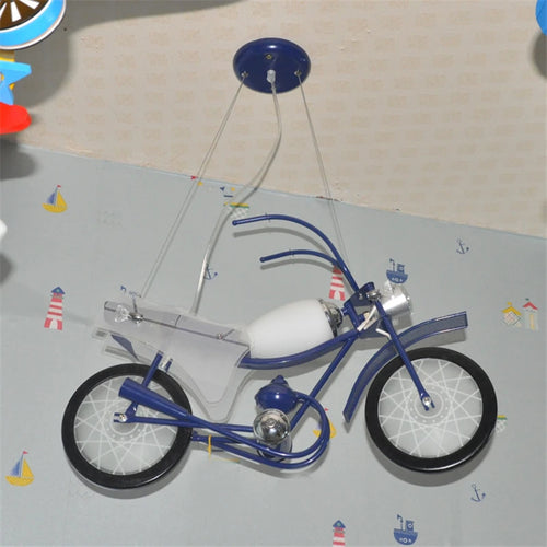 Nordic creative LED motorcycle pendant light for children's room acrylic - vue 5 sur 9