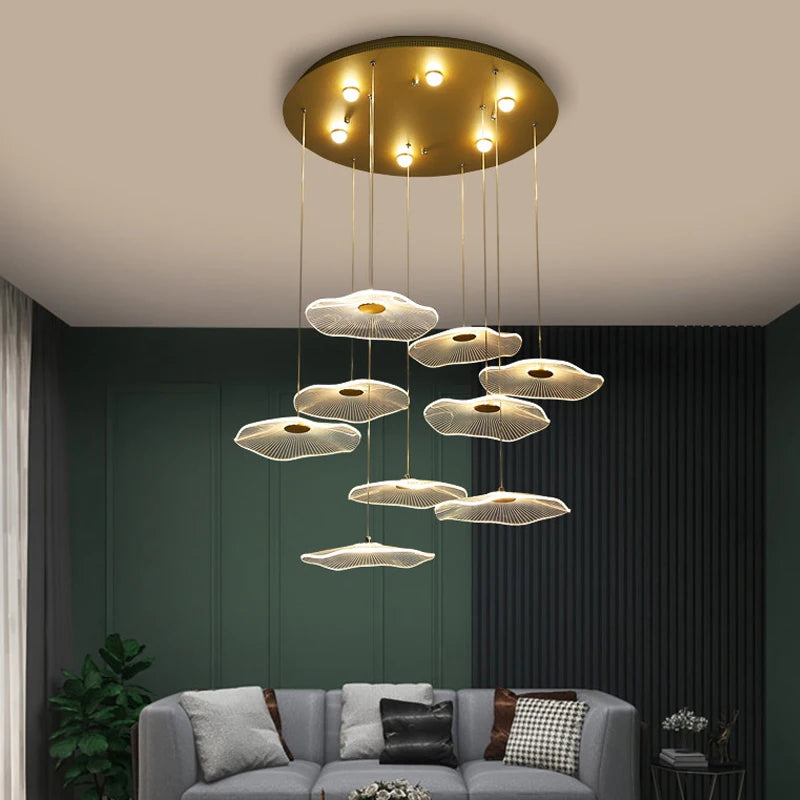Nordic acrylic chandelier with creative design for elegant spaces