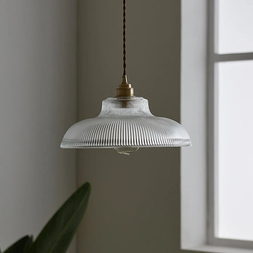 Nordic vintage striped glass pendant light - vue 5 sur 12