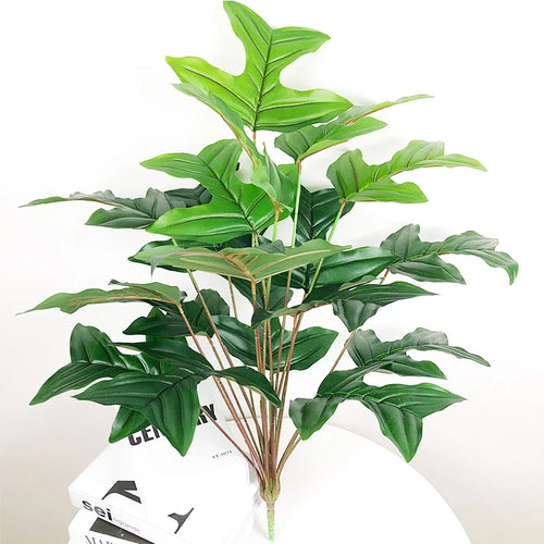 Artificial monstera and palm tropical leaves for indoor decoration - vue 8 sur 18