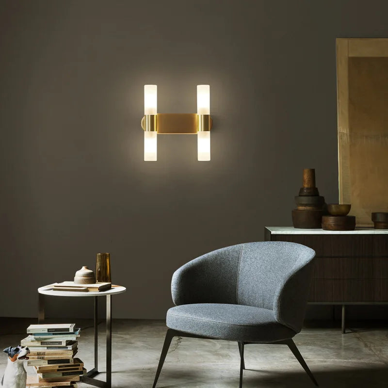 Nordic copper wall light minimalist creative design - vue 3 sur 10