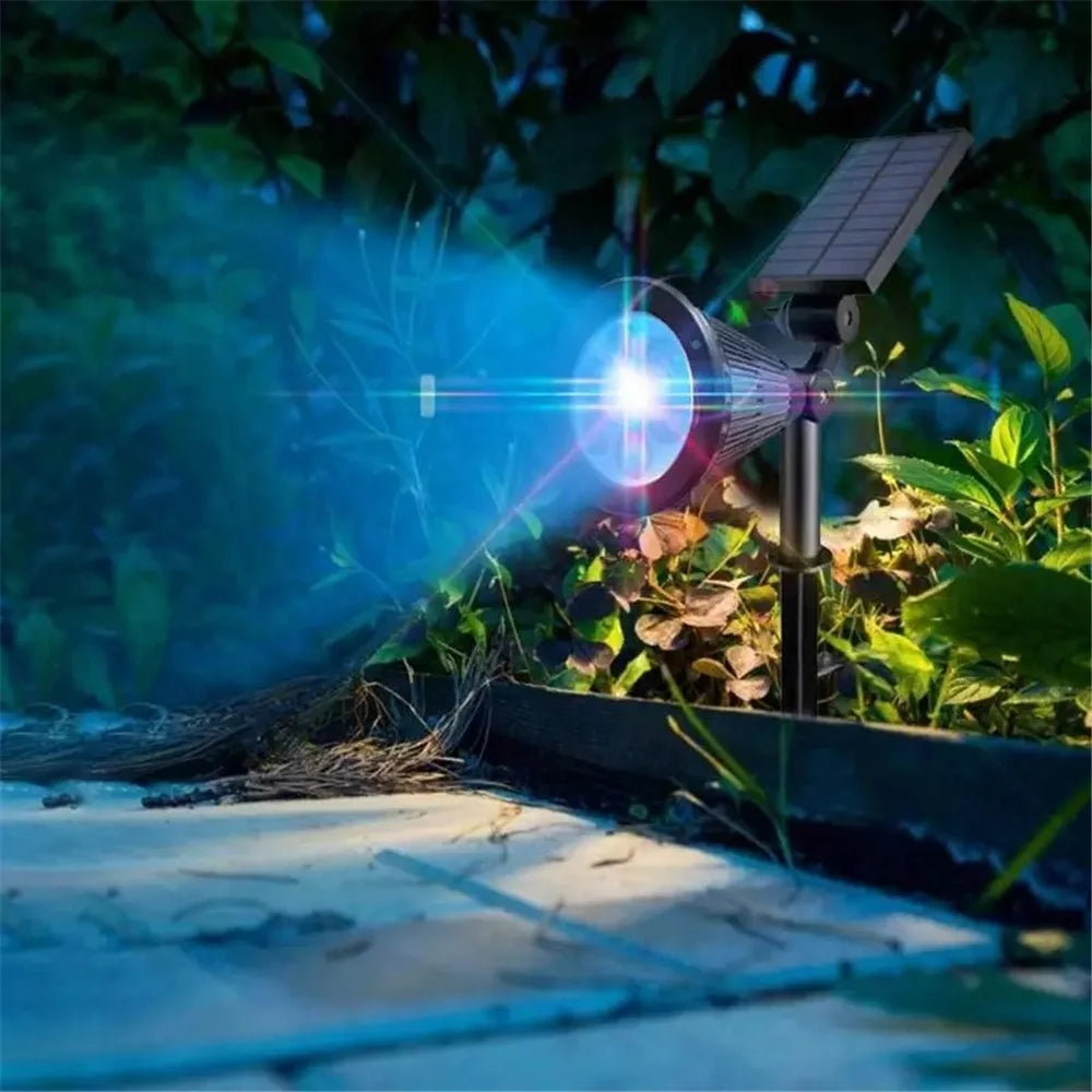 projecteur solaire réglable à 7 led pour jardin étanche décoratif