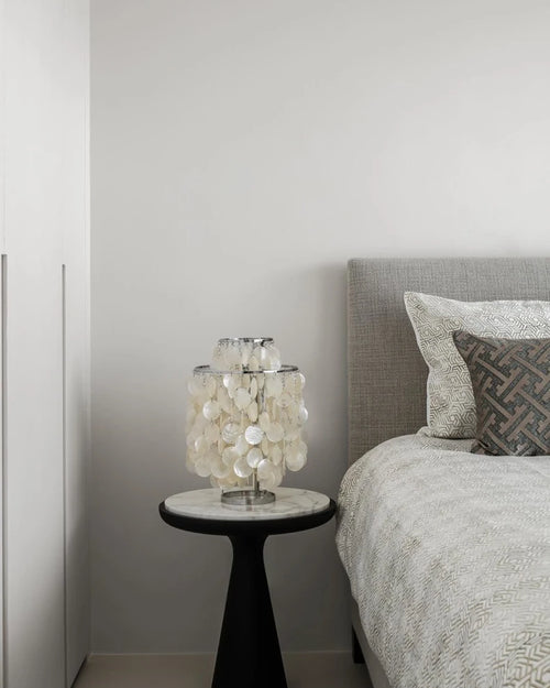 (80 days - 5 June) Modern LED table lamp with pearly plates Loredi - vue 6 sur 10