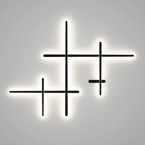 Simple long strip art deco retro-illuminated LED wall light