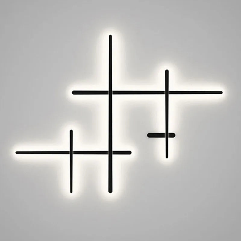 Simple long strip art deco retro-illuminated LED wall light