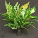 Decorative artificial tropical palm branches plastic