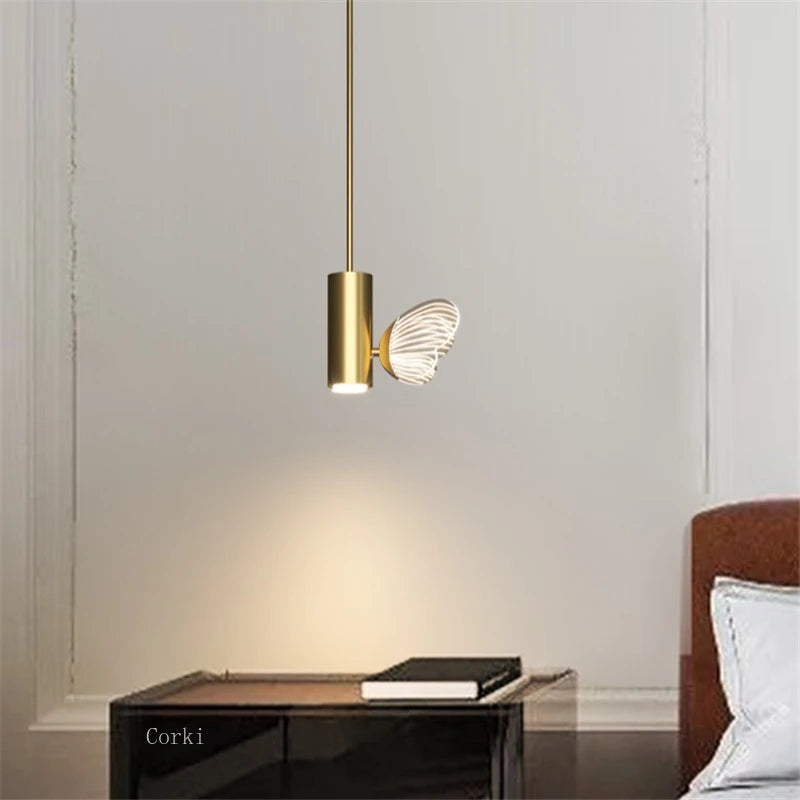 crystal butterfly pendant light for elegant decoration