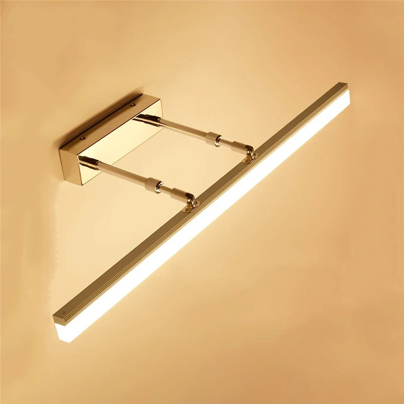 Retractable LED table lamp for makeup and vanity