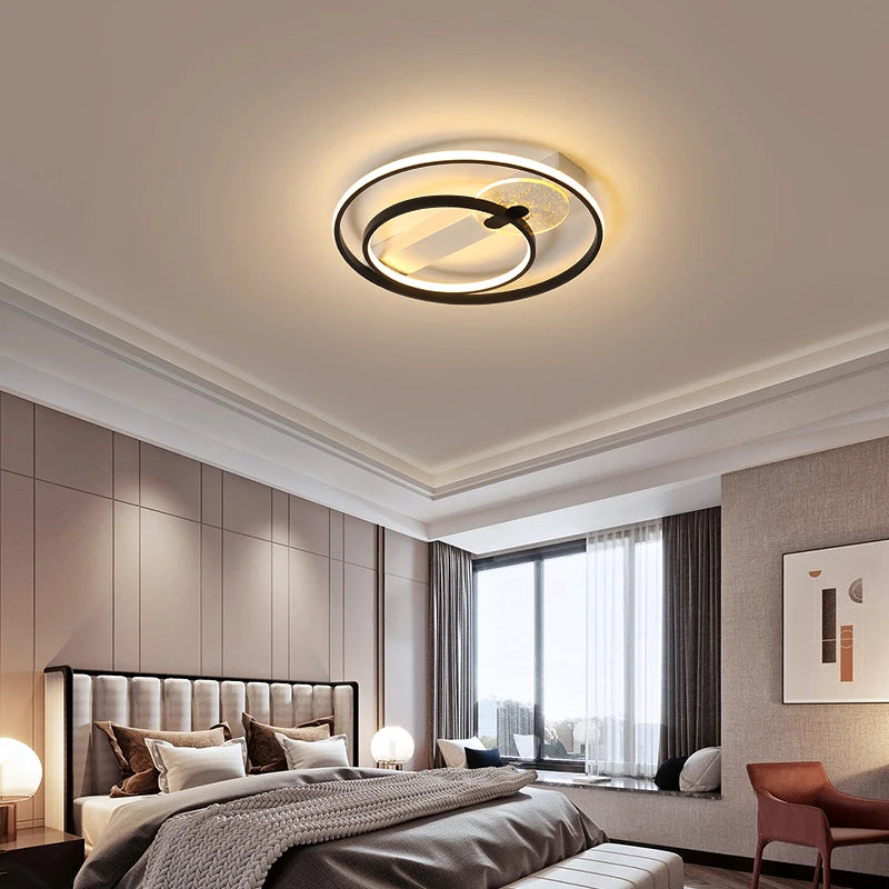 Ultra slim round LED ceiling light for indoor home - vue 5 sur 9