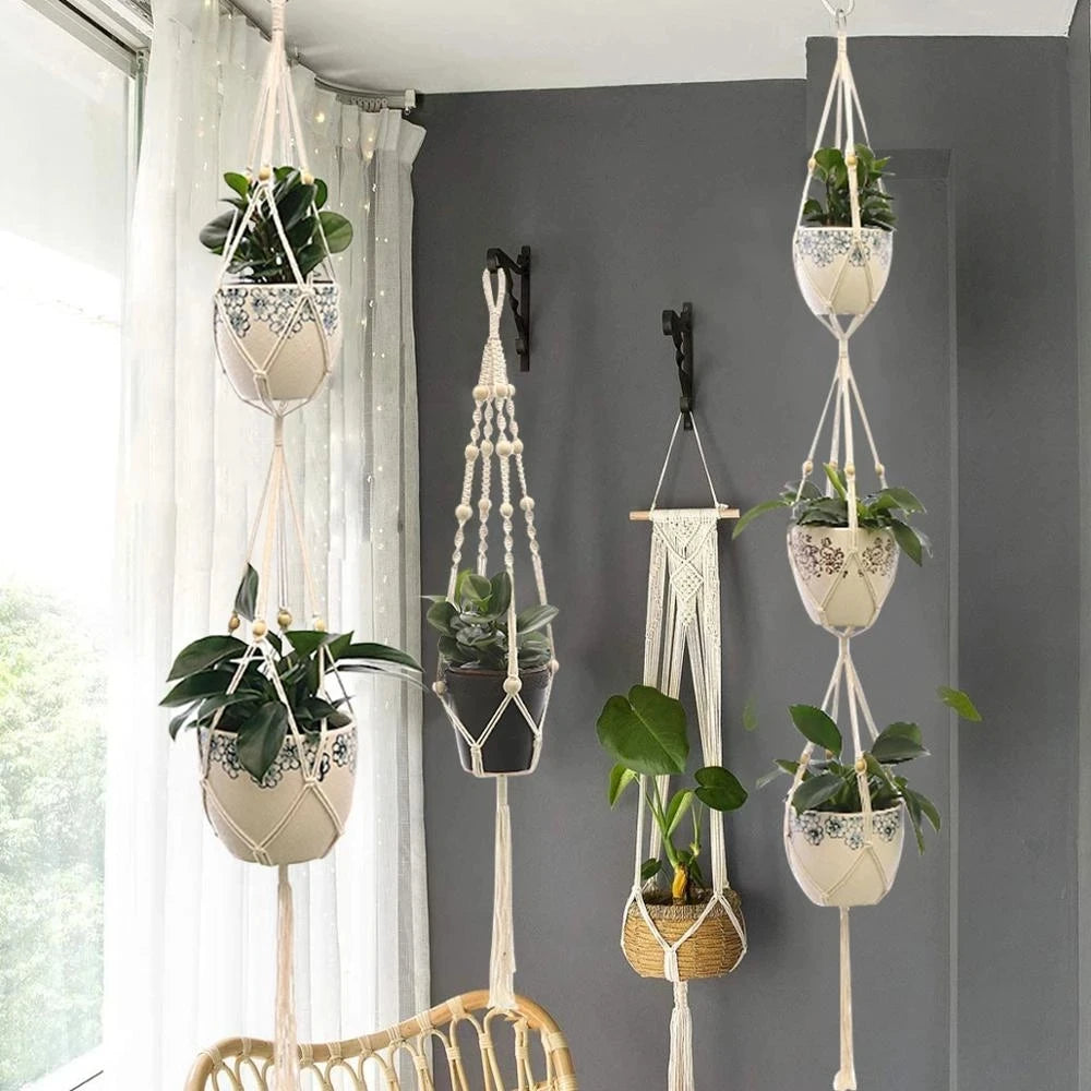 macrame hanger for decorative flower pots
