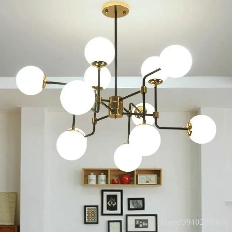 Nordic creative magic bean glass ball chandelier