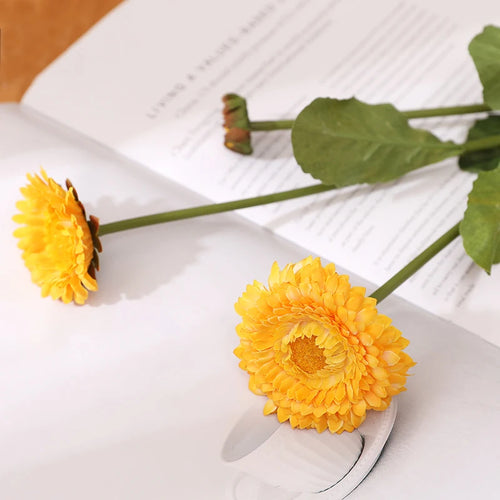Artificial calendula flowers for wedding and party decoration - vue 13 sur 12