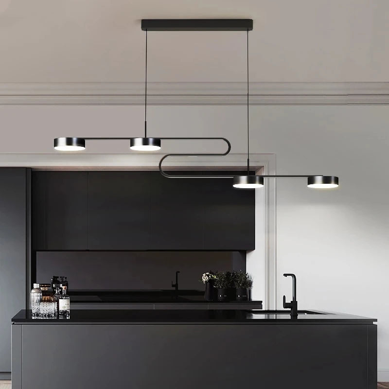 Modern LED chandelier with remote control for interior decoration