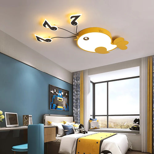 Modern LED ceiling light for interior, contemporary style and warm atmosphere - vue 2 sur 9