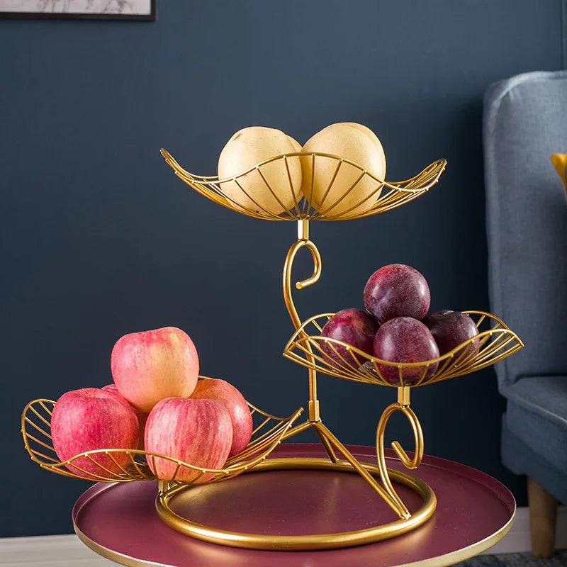 Fruit Basket, 3 Tier Fruit Basket Bowl Vegetable Organizer for Kitchen, Detachable Vegetable Storage，Fashion Fruit Bowl - vue 6 sur 8