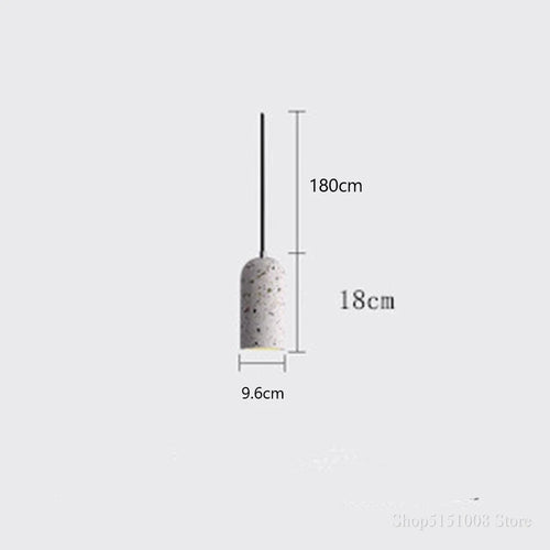 Cement LED pendant light industrial decor for café club bar