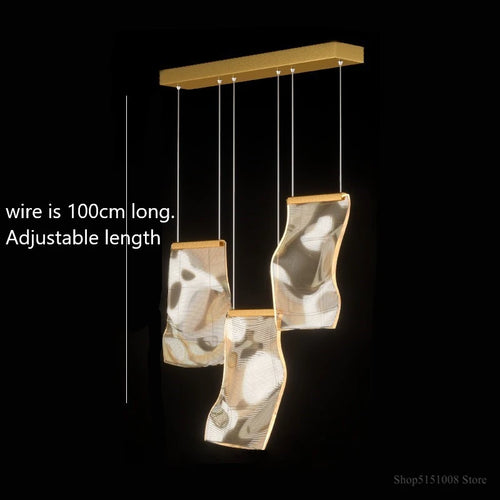 Modern LED chandelier for staircases and clothing shops - vue 12 sur 15