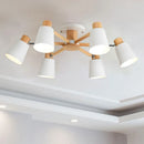 Simple modern solid wood Nordic chandelier
