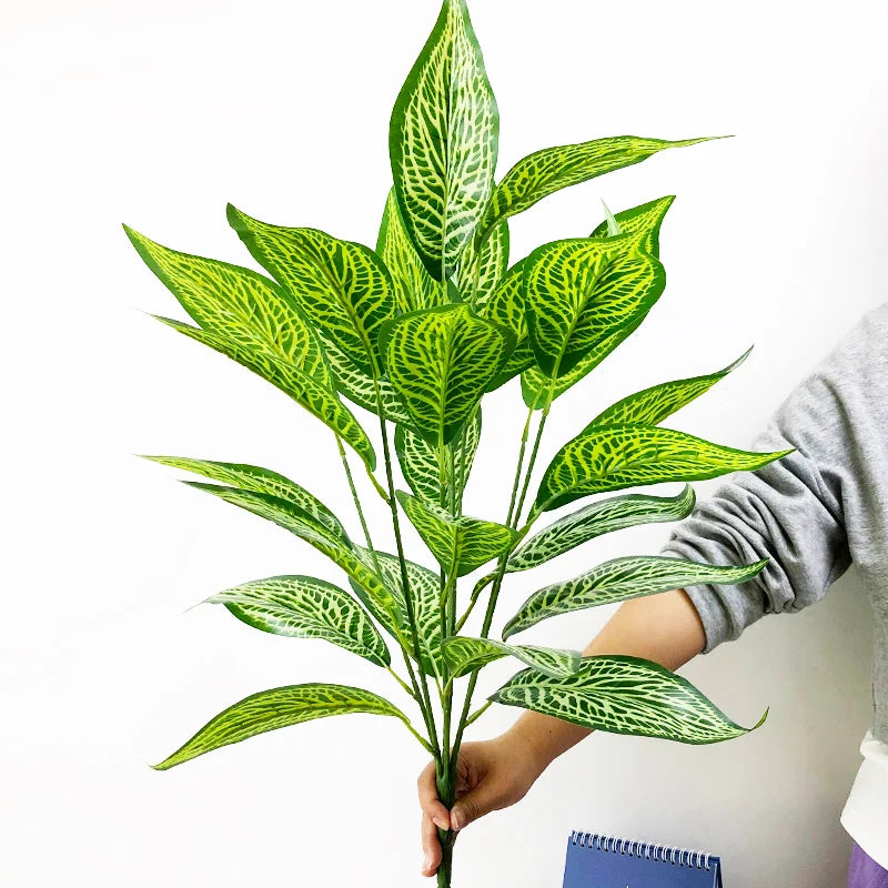 Large artificial tropical plant with leaves for indoor decoration - vue 13 sur 13
