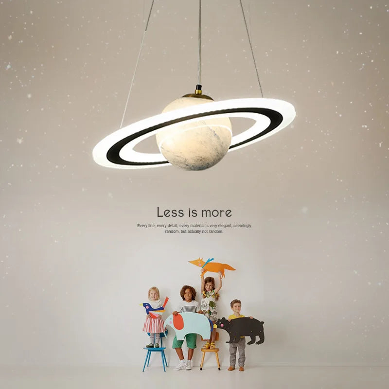 Glass ball designer pendant light for children's interior decor