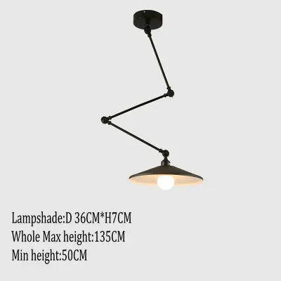 Foldable nordic aluminium pendant light with long LED arm - vue 12 sur 17