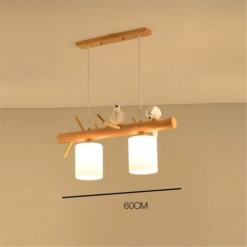 Nordic and Japanese style wooden pendant light