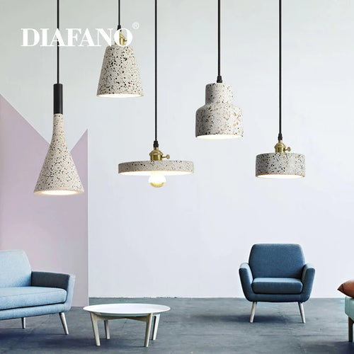 Modern cement pendant light for elegant lighting - vue 7 sur 11