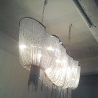Modern aluminium tassel pendant light for decorative indoor lighting