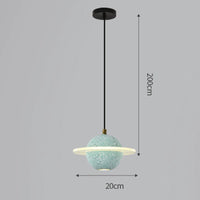 Planet resin pendant light for modern interior decor