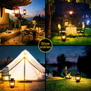 Outdoor hanging antique metal solar lantern with USB charging