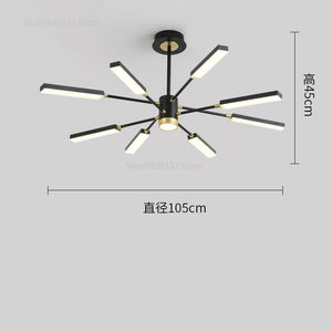 Modern Nordic iron art chandelier with LED lighting