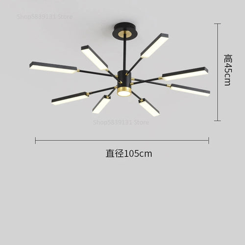 Modern Nordic iron art chandelier with LED lighting