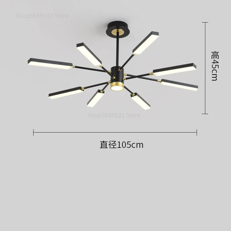 Modern Nordic iron art chandelier with LED lighting