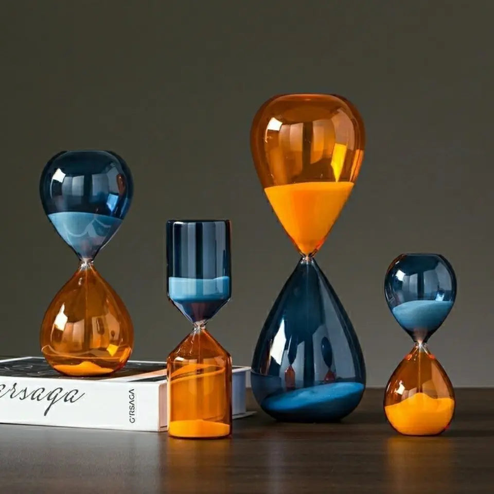 decorative glass hourglass for office and crafts - vue 3 sur 6