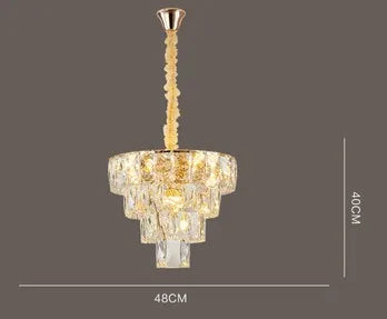 Nordic design crystal chandelier for stylish interiors - vue 12 sur 12