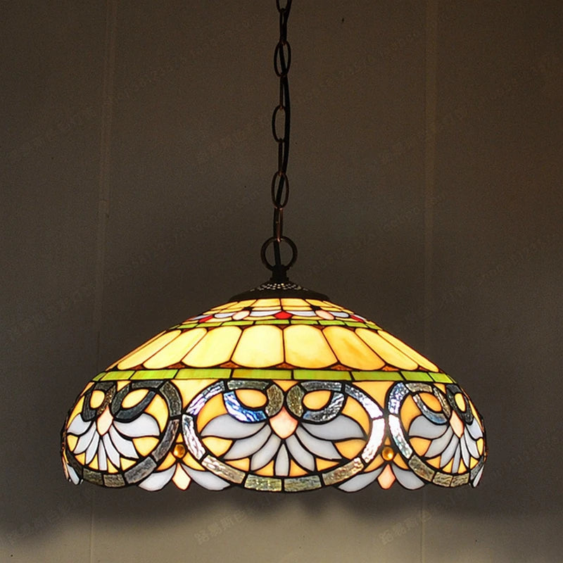 Heart-shaped glass chandelier tiffany style retro for restaurant