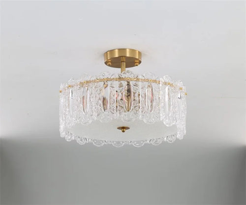 Artistic round glass chandelier for modern interiors - vue 7 sur 15
