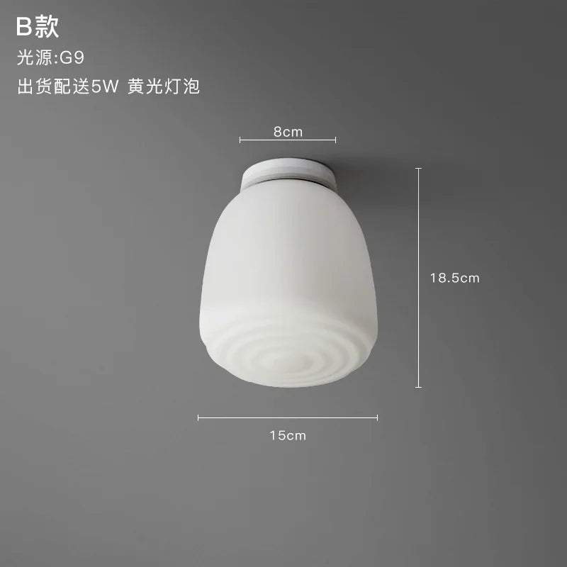 Nordic glass ceiling light pendant for modern interiors - vue 8 sur 8