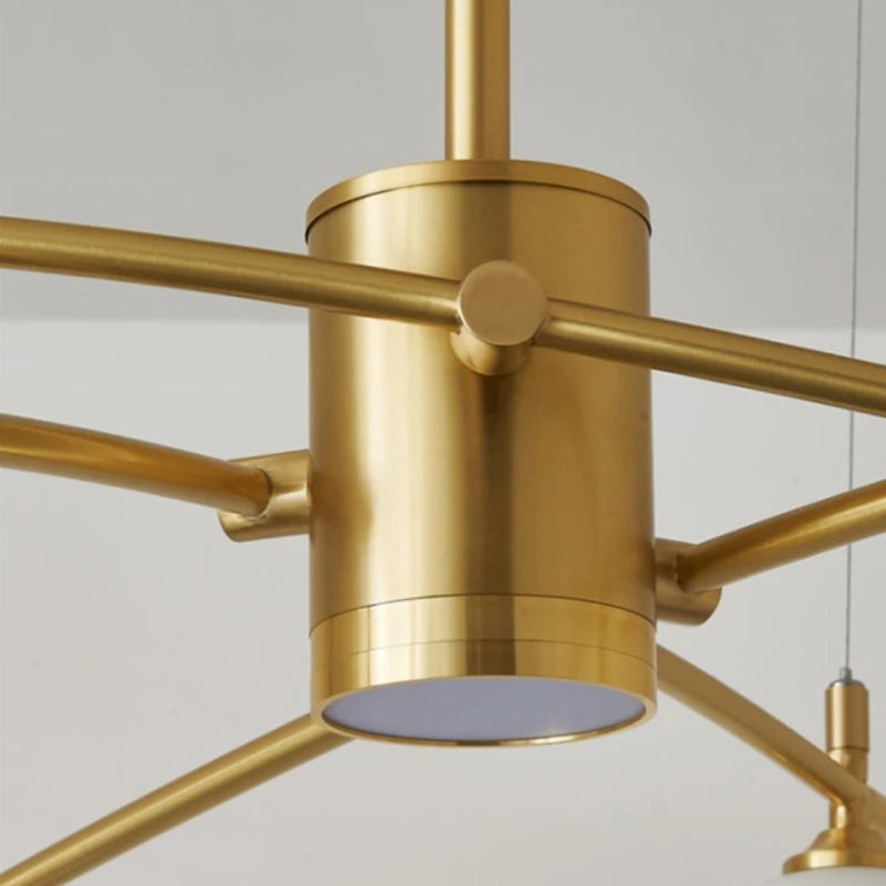 lustre design en métal et verre pour intérieur moderne - vue 6 sur 11