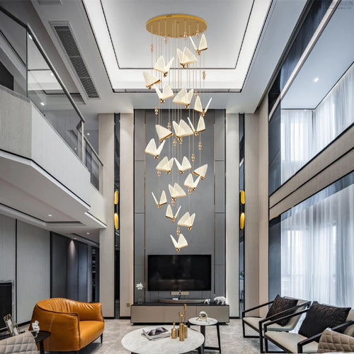 butterfly chandelier ceiling decoration for living room and hall - vue 5 sur 13