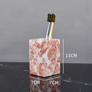 natural marble bathroom accessory set