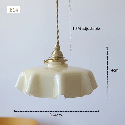 Coloured glass flower pendant light - vue 10 sur 16