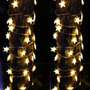 LED star string lights garland for Christmas and celebrations
