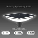 Outdoor solar lamp post 360 fan-shaped lighting with dusk to dawn sensor